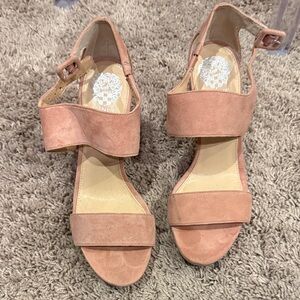 Vince Camuto Blush Suede Sandals